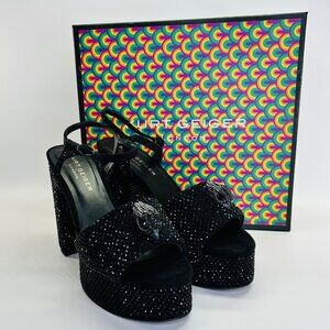 Kurt Geiger Black Glitter Heels